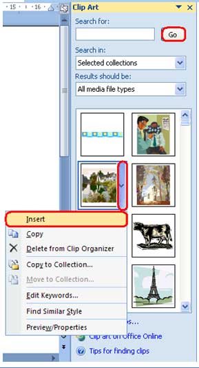 cara menyisipkan clip art ms word 2007 - photo #39