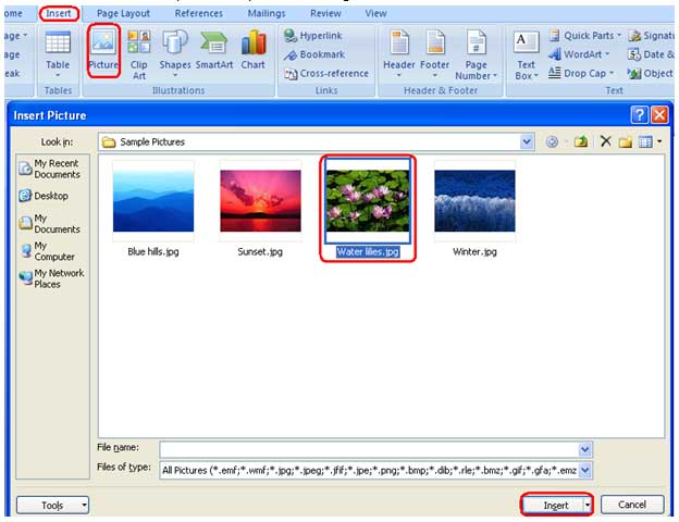 Cara Menyisipkan Gambar di Microsoft Word 2007 - UmarDanny.com